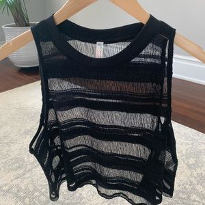 Black mesh (see thru) Free People tank